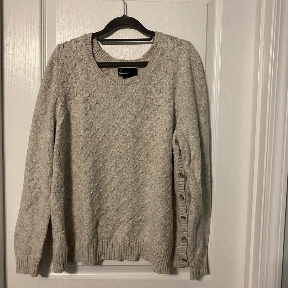 Cream sweater with buttons